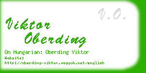viktor oberding business card